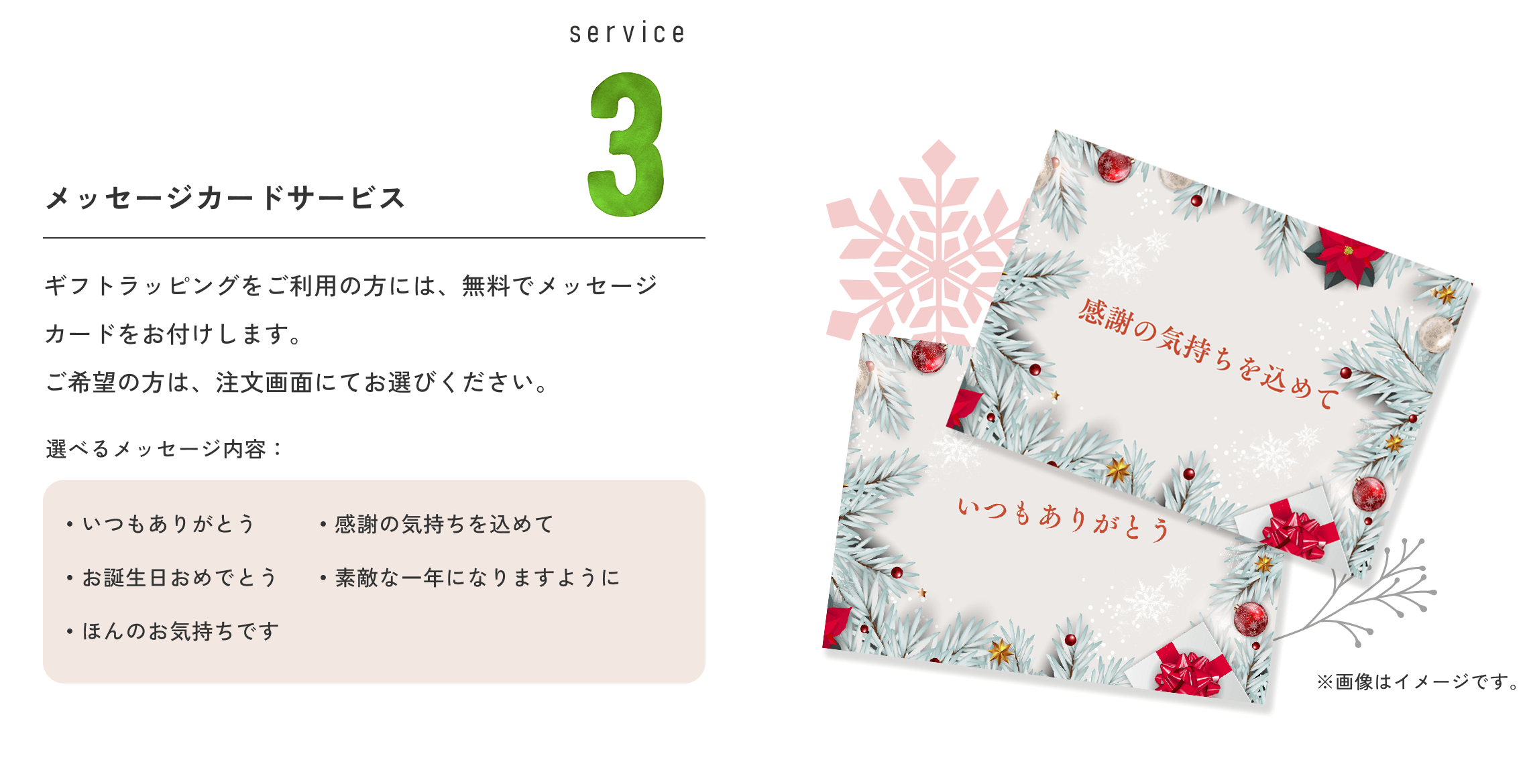 メッセージカードサービス